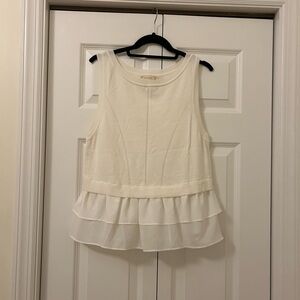 Artelier Nicole Miller Tank Top with Ruffle Bottom